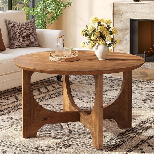 Solid wood round - solid, table