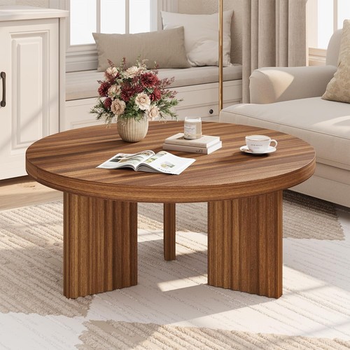 Round coffee table - coffee,