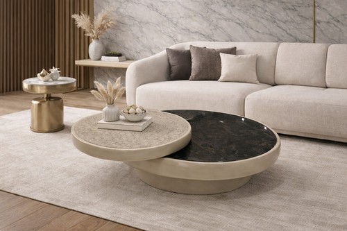 Modern round sintered stone - modern,