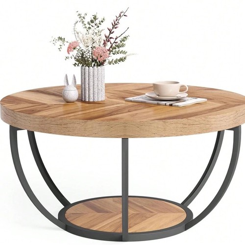 Round coffee table tier - coffee,
