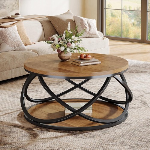 Tier round coffee table - coffee,