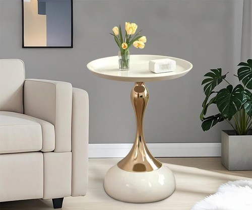 Modern round side - round, table