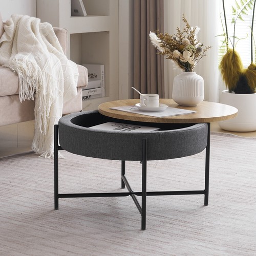 Round coffee table with - table,