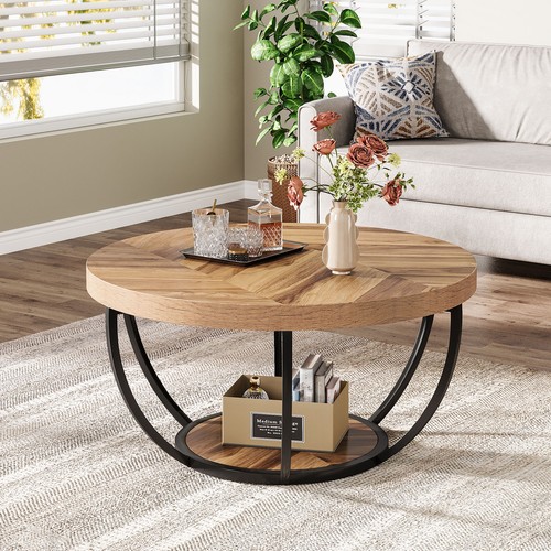 Round coffee table - coffee, table,