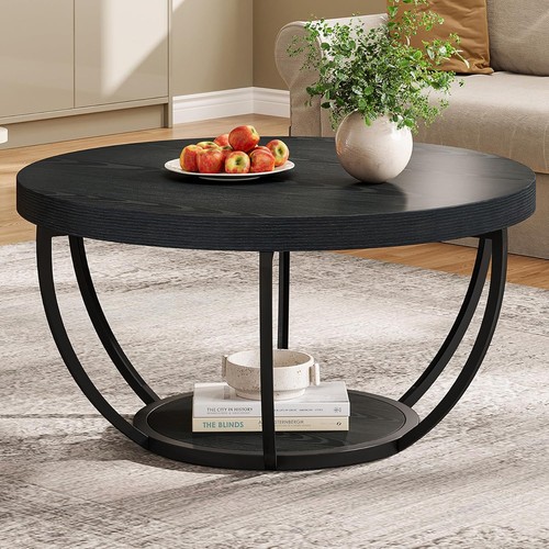 Modern round coffee table - round,